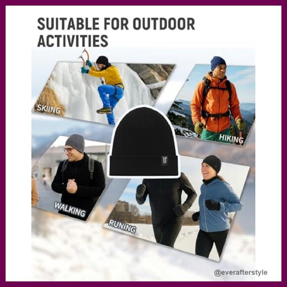 100% Merino Wool Thermal Beanie Lightweight Soft Snug Fit Winter Hiking main image 6